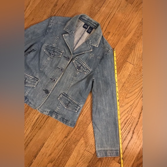 Blazer Crop Denim Jacket - Picture 6 of 10